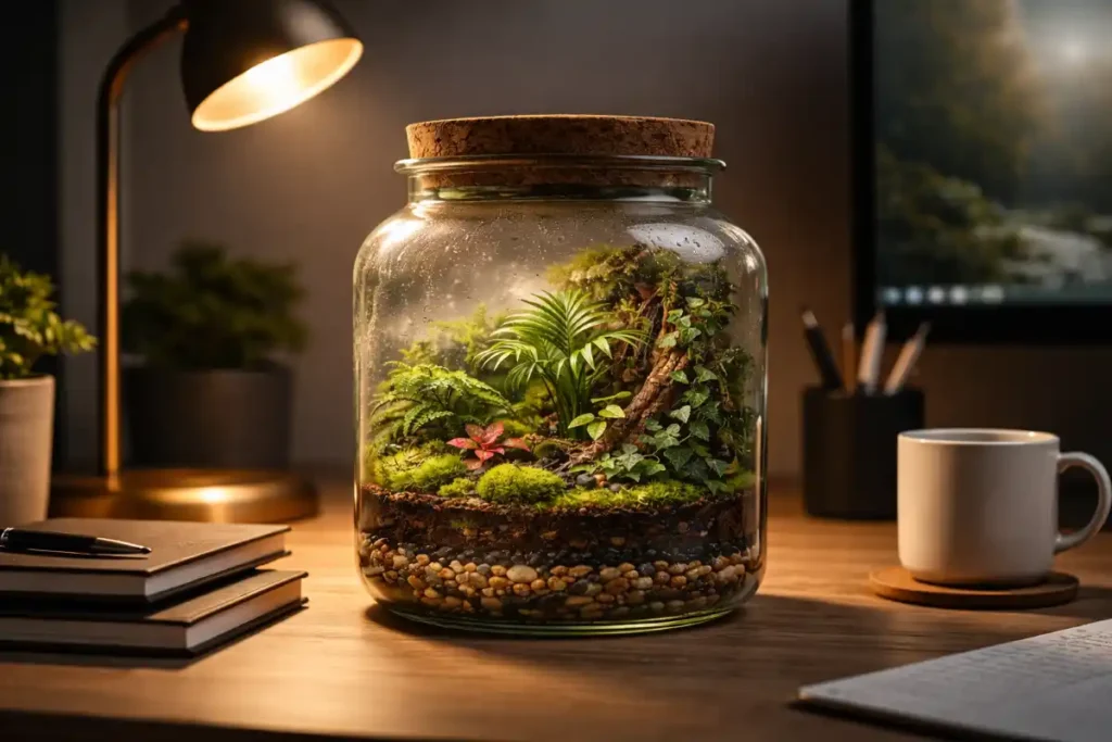 флораріум банка на столі