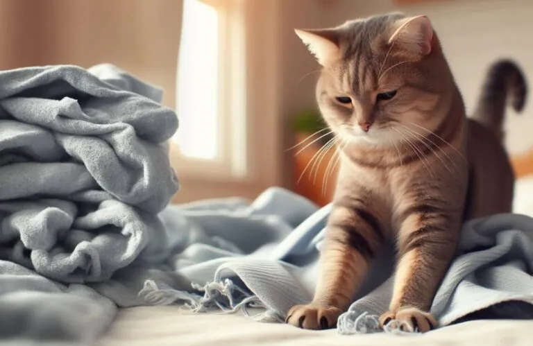 Кіт мнет лапи та масажує кігтями