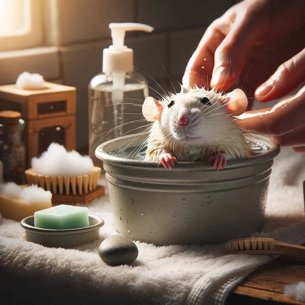 криса міється в тазі з милом