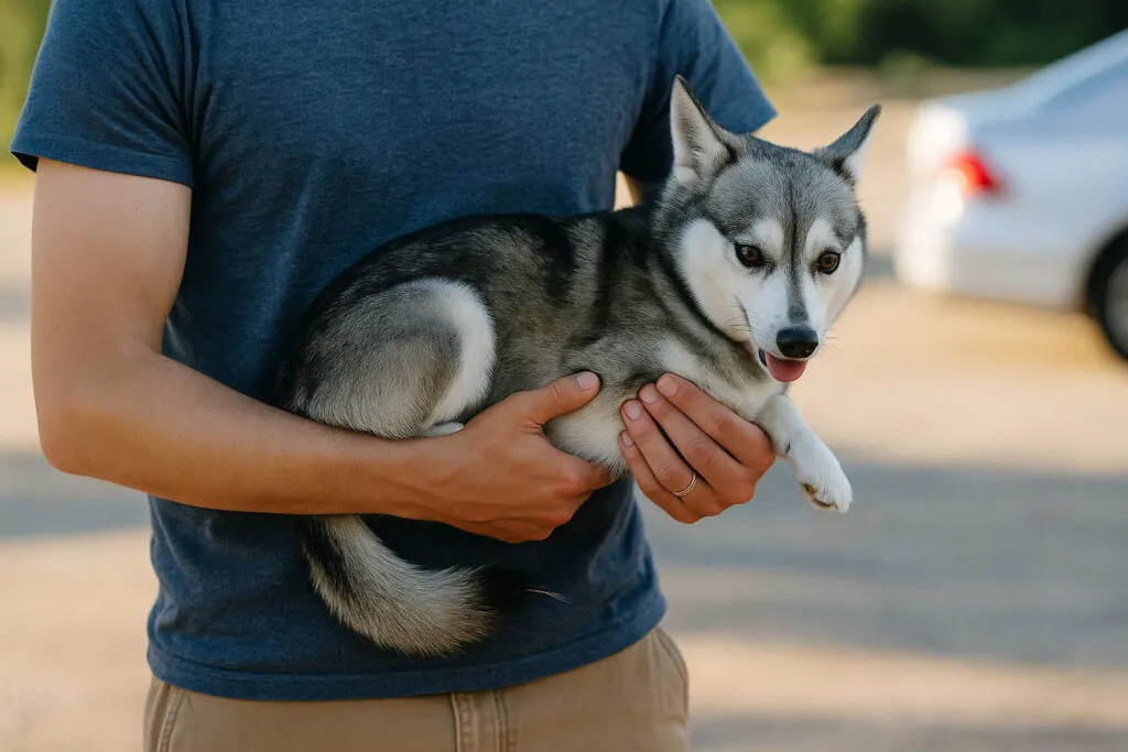 Аляскинский кли-кай на руках
