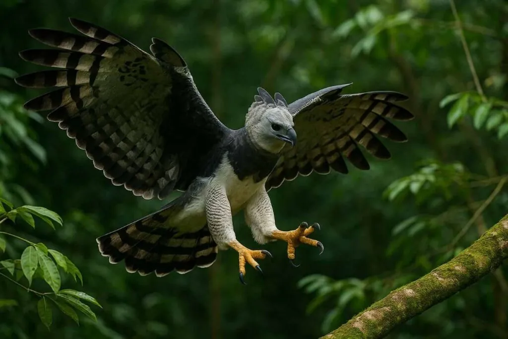 Гарпия охотится